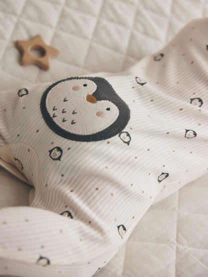 Cream Baby Christmas Sleepsuits 3 Pack (0mths-2yrs) - image 6