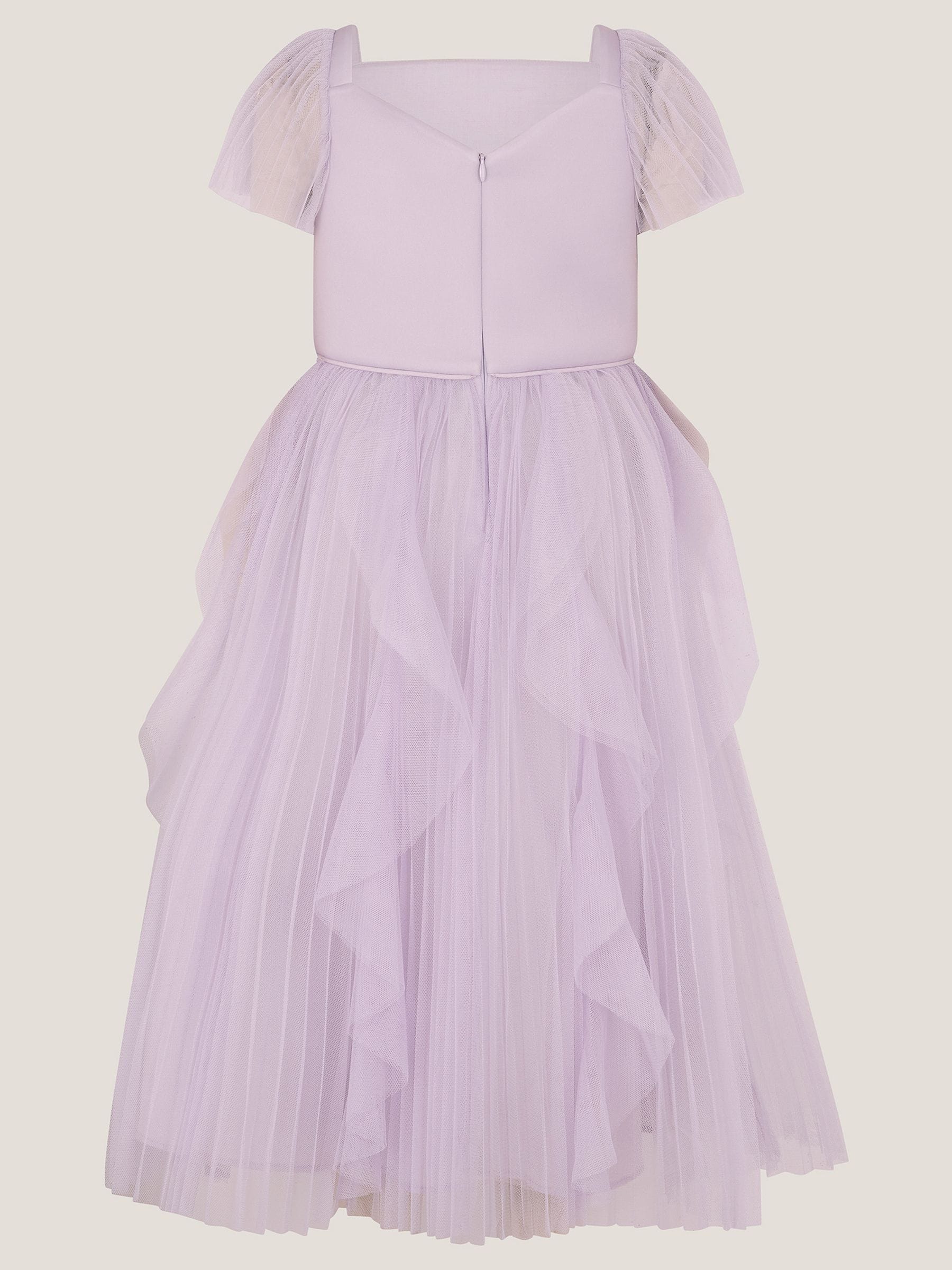 Monsoon Purple Scarla Ruffle Pleated Party Dress image 2