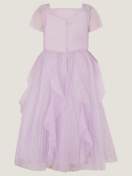 Monsoon Purple Scarla Ruffle Pleated Party Dress image 2