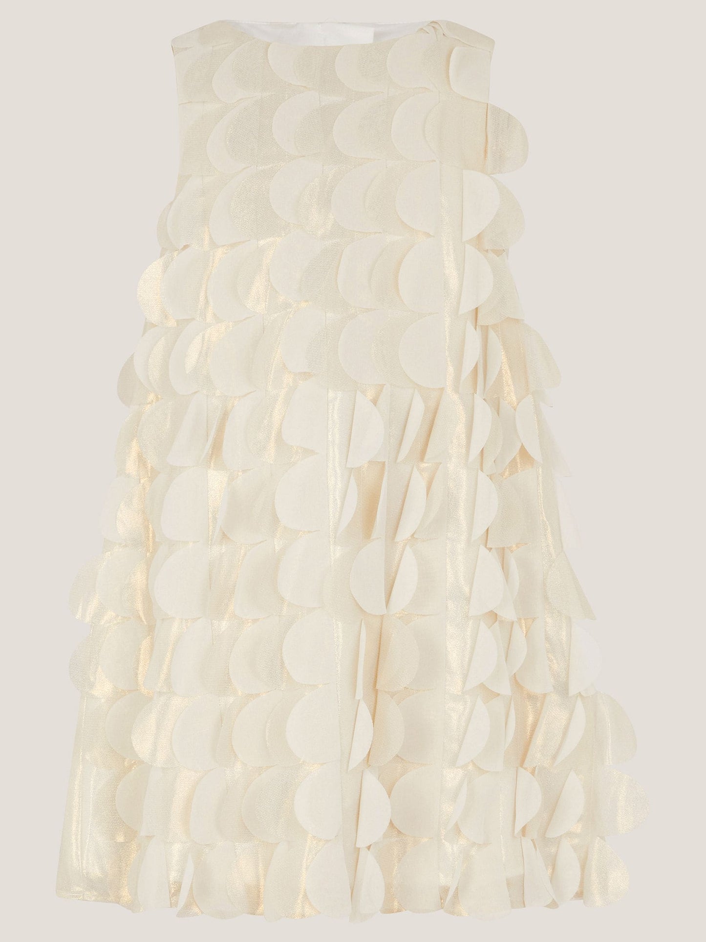 Monsoon Gold Jazzy Shimmer Scallop Frill Dress image 2