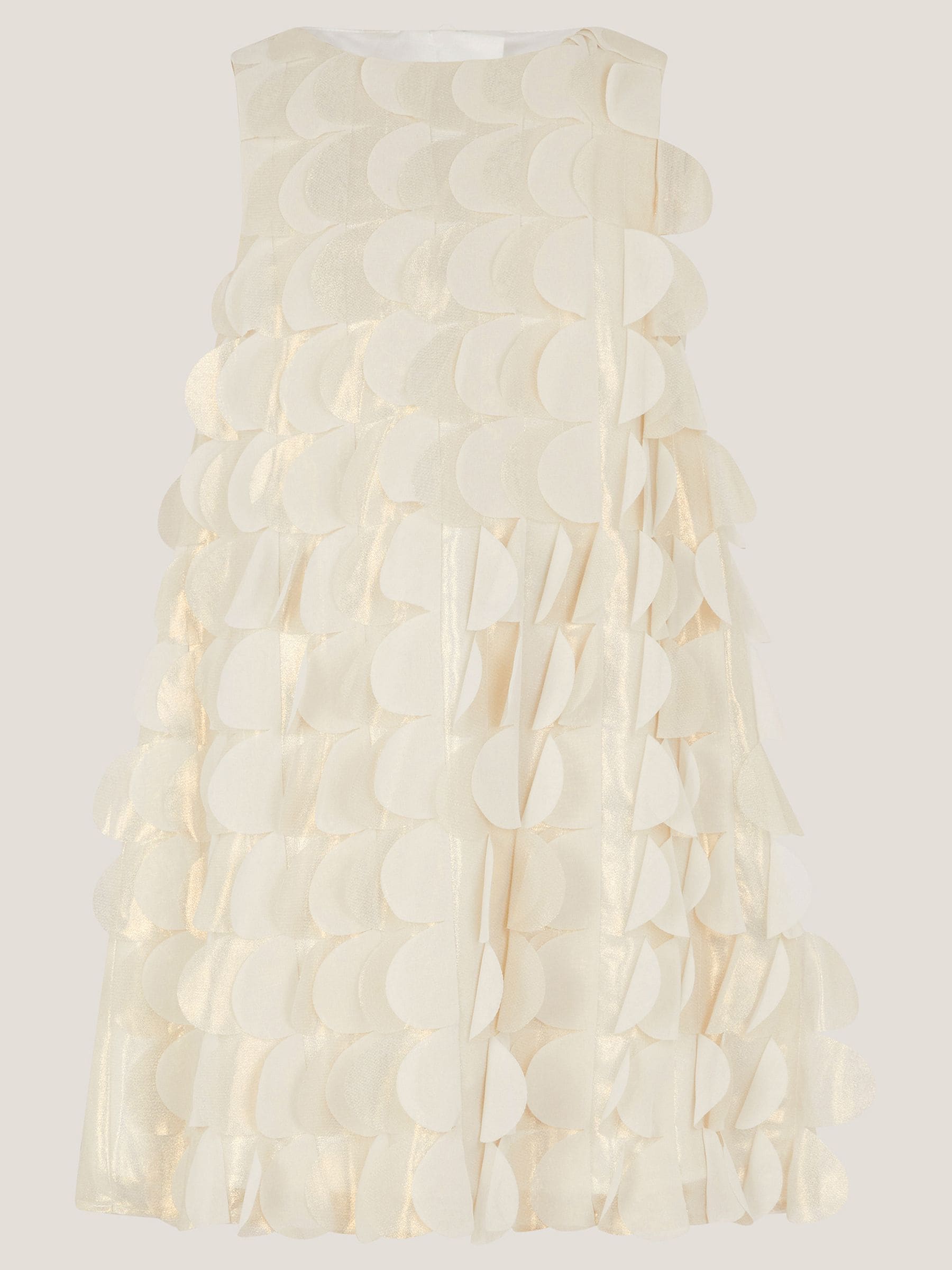 Monsoon Gold Jazzy Shimmer Scallop Frill Dress image 2