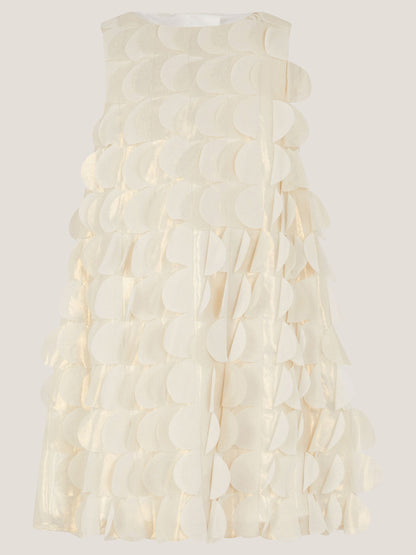 Monsoon Gold Jazzy Shimmer Scallop Frill Dress image 2