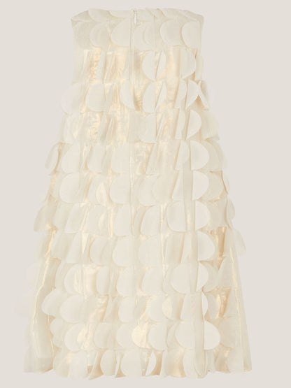 Monsoon Gold Jazzy Shimmer Scallop Frill Dress image 3