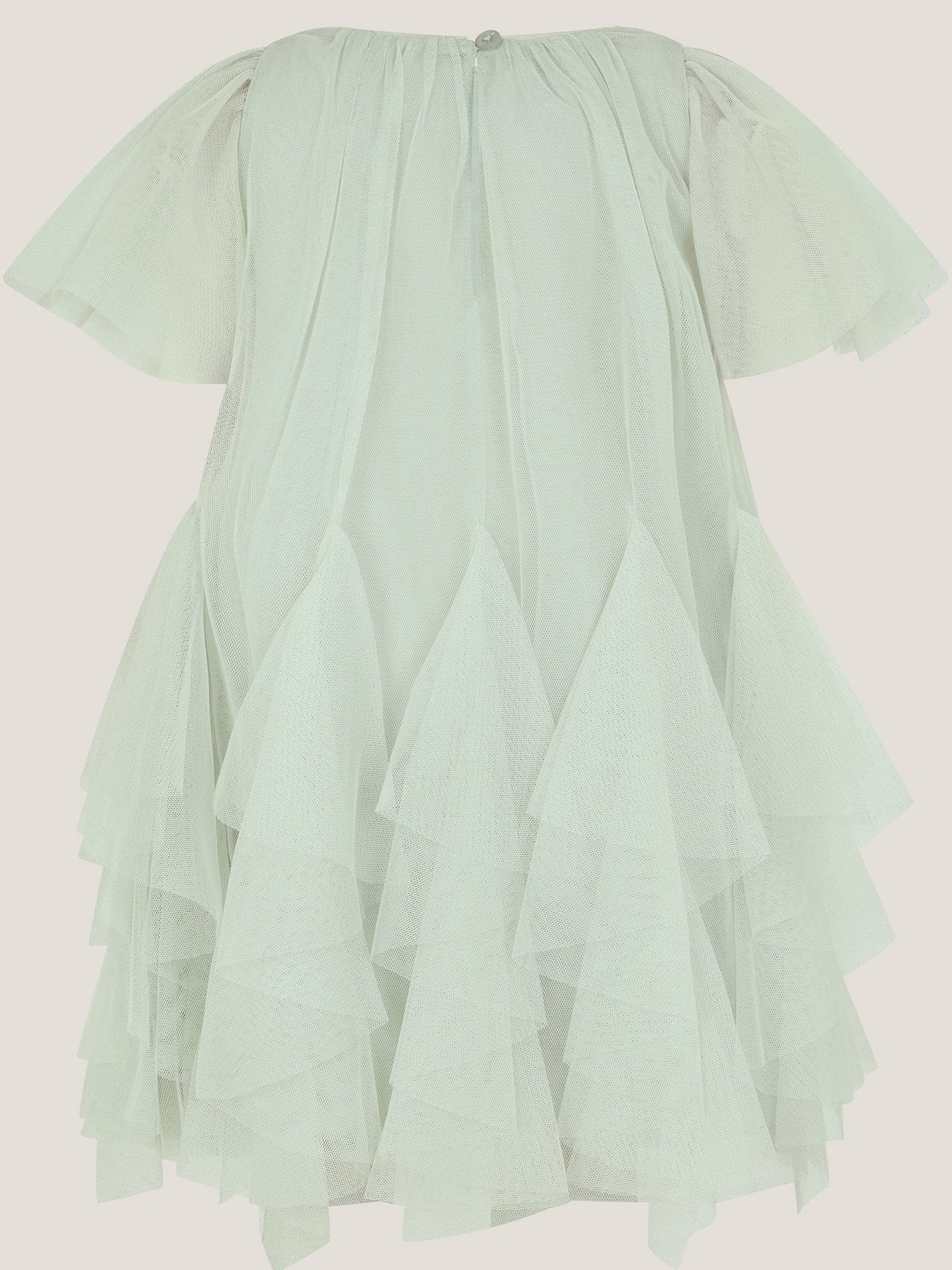 Monsoon Sage Green Nessa Sparkle Collar Waterfall Dress image 3