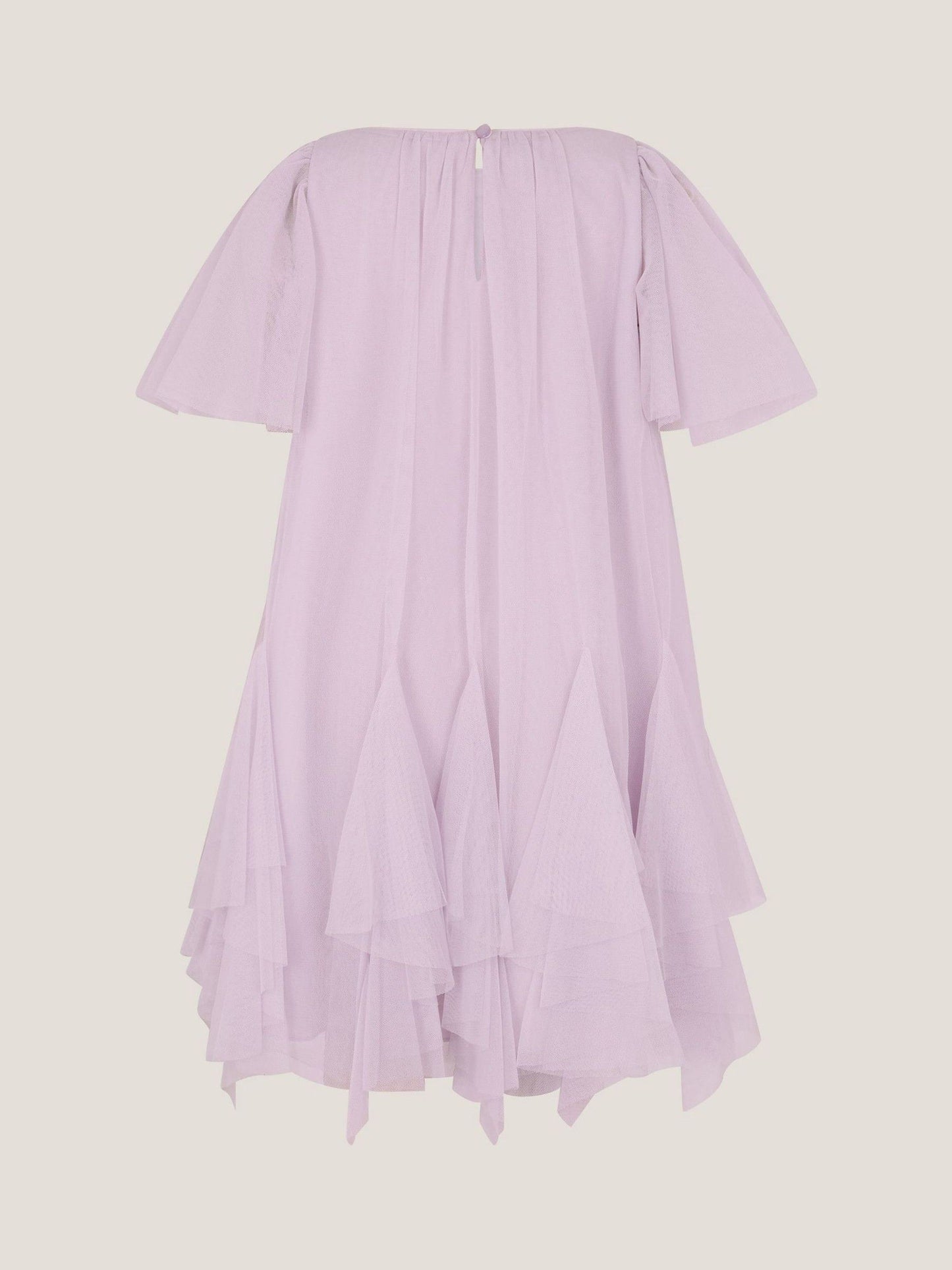 Monsoon Lilac Purple Nessa Sparkle Collar Waterfall Dress image 3