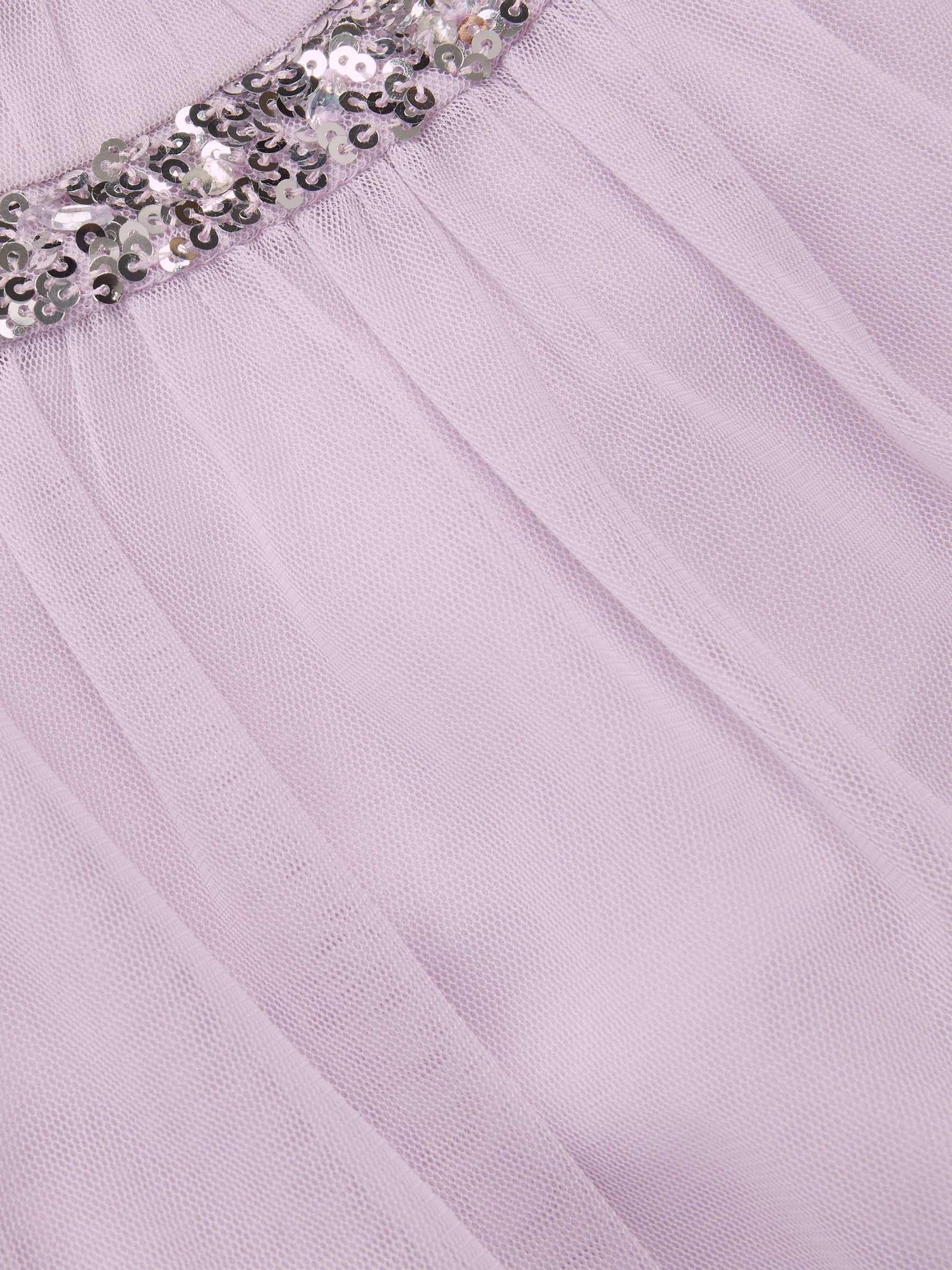 Monsoon Lilac Purple Nessa Sparkle Collar Waterfall Dress image 4