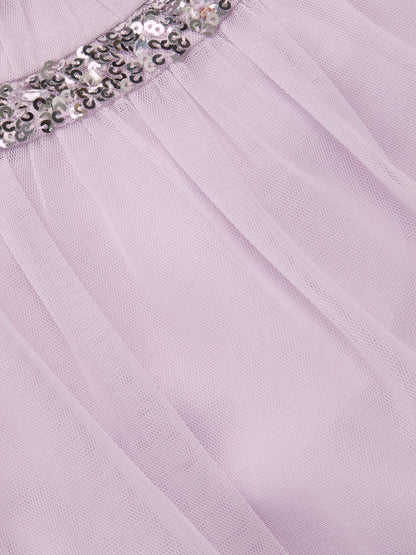 Monsoon Lilac Purple Nessa Sparkle Collar Waterfall Dress image 4