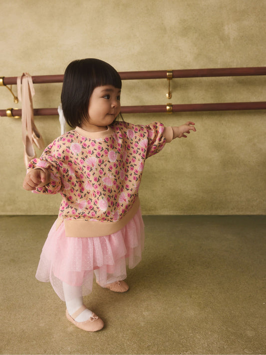 Dsiney Kidz - Pink Floral Cath Kidston Sweat Mesh Dress (3mths-7yrs) image 2