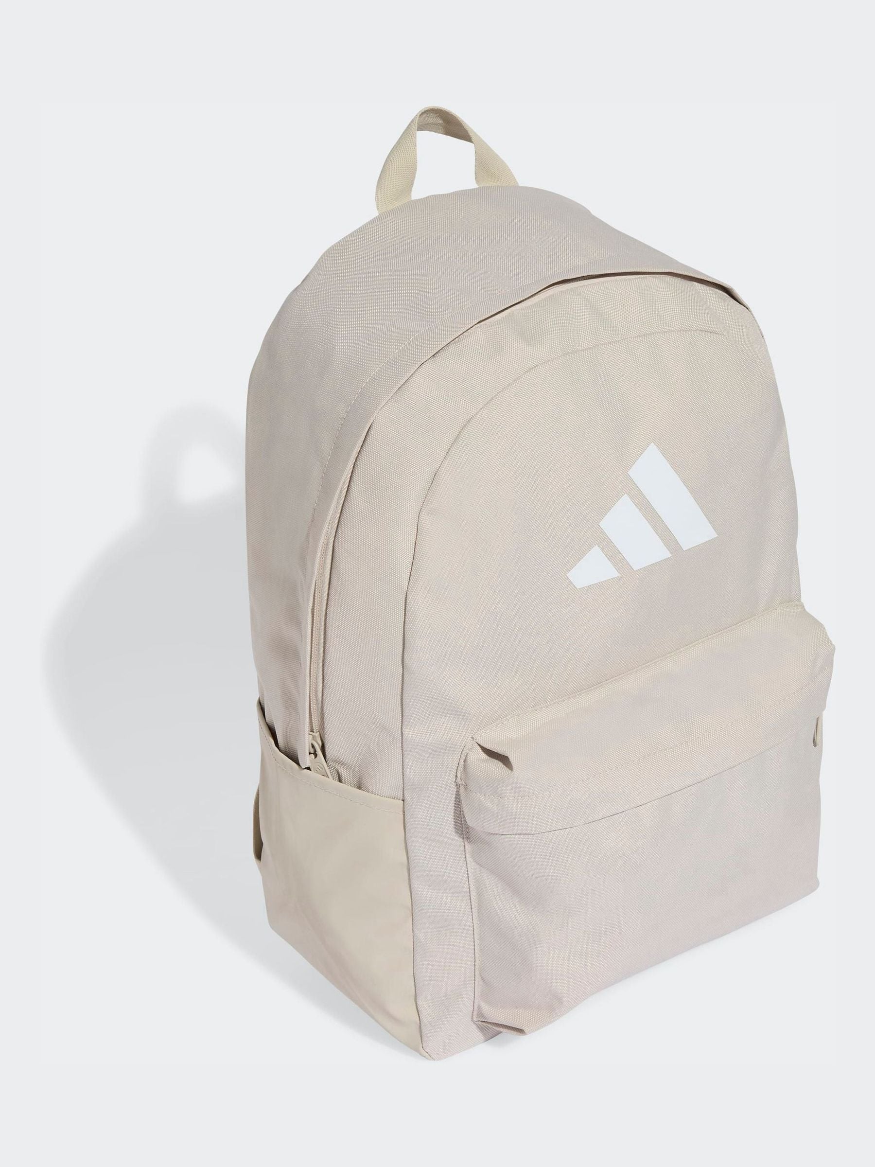 adidas White Classic 3 Bar Logo Backpack image 1