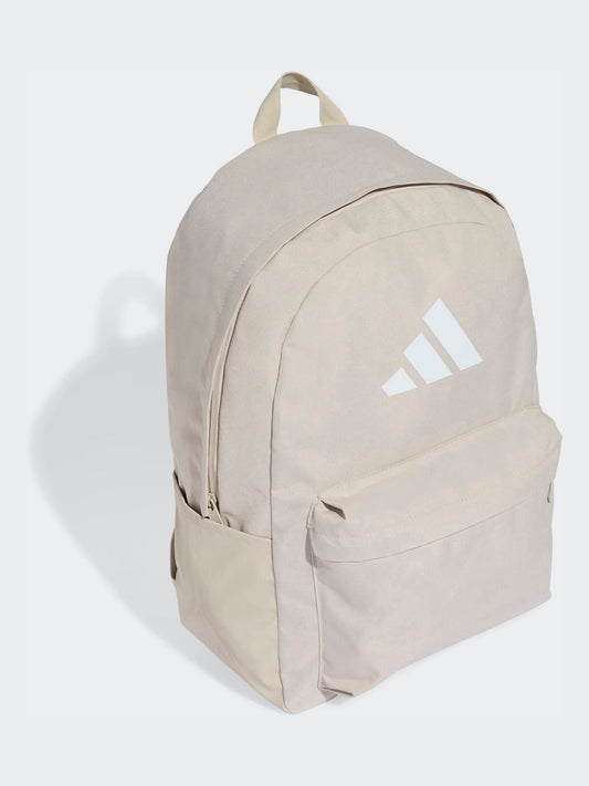 adidas White Classic 3 Bar Logo Backpack image 1
