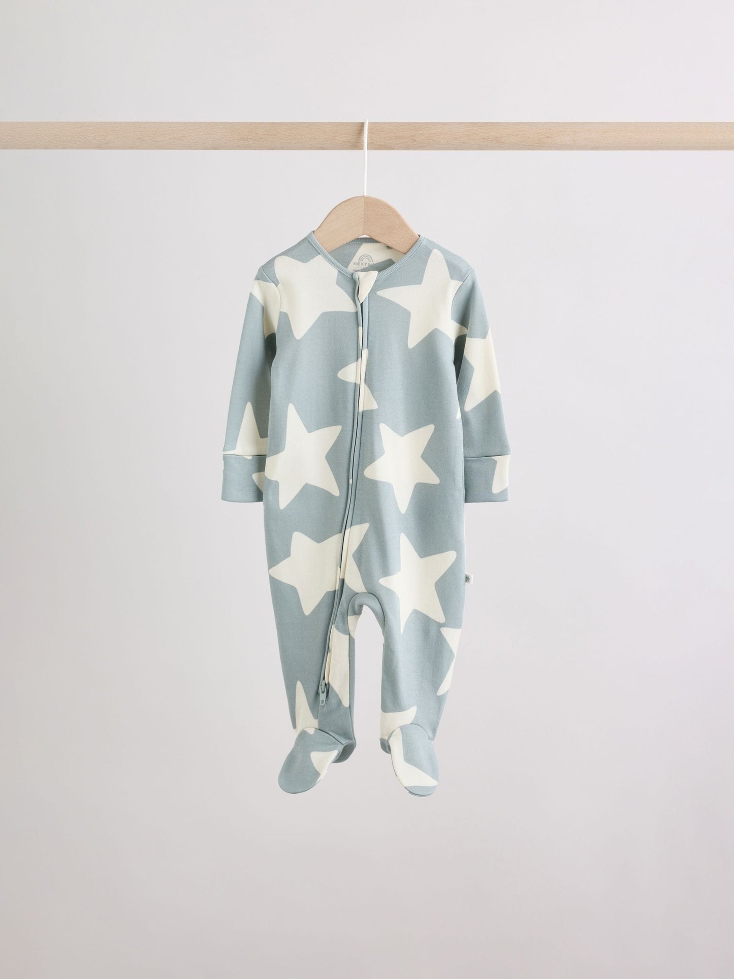Green Star Two Way Zip Baby Sleepsuits 5 Pack (0mths-2yrs) image 5