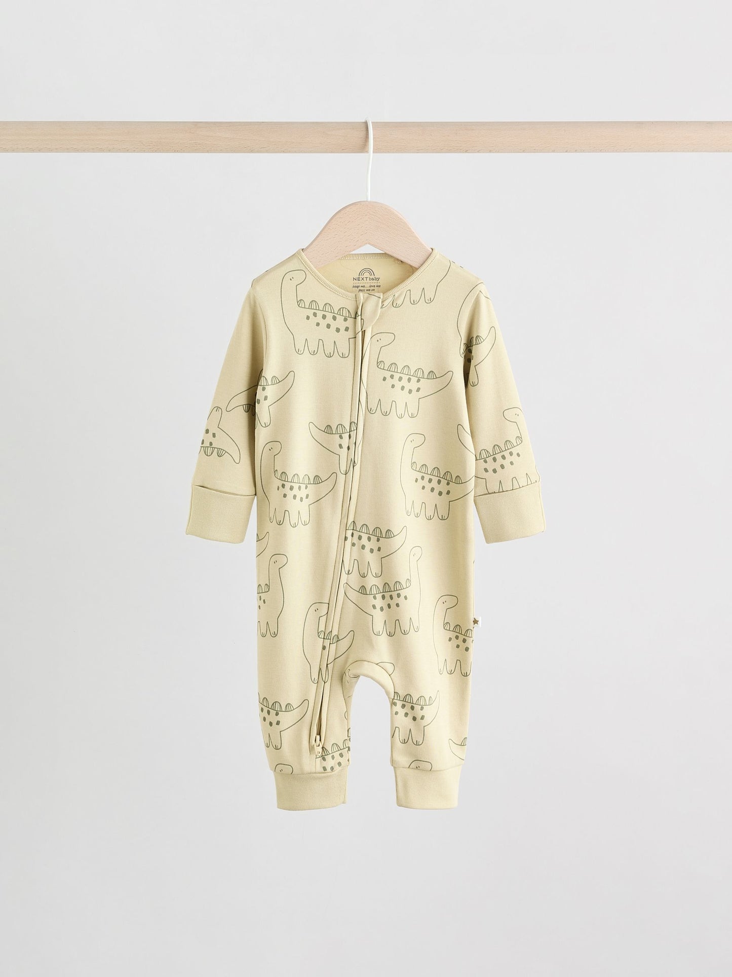 Multi Dino Two Way Zip Baby Sleepsuits 5 Pack (0mths-3yrs) image 5