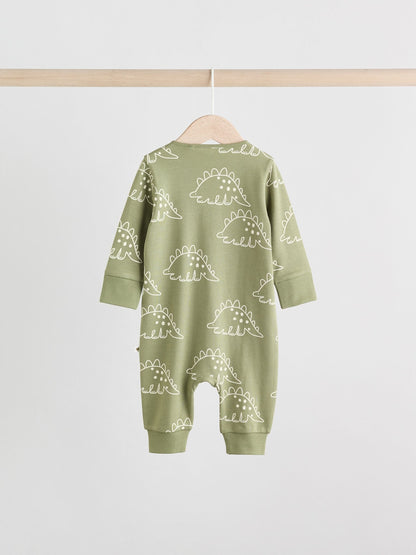 Multi Dino Two Way Zip Baby Sleepsuits 5 Pack (0mths-3yrs) image 8