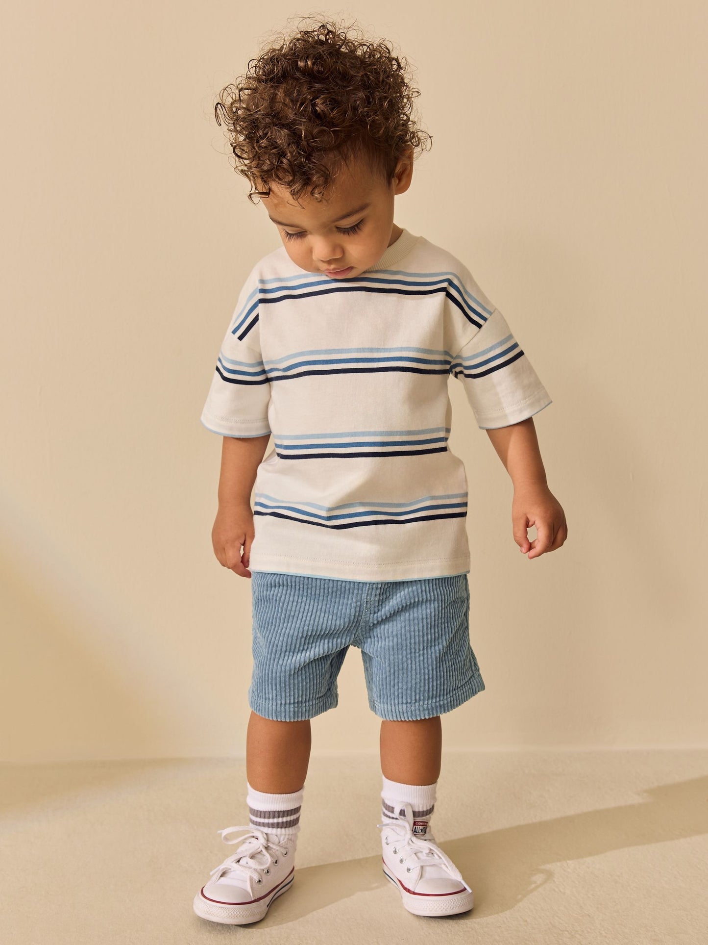 Dsiney Kidz - Mid Blue Corduroy Pull On Shorts (3mths-7yrs) image 2