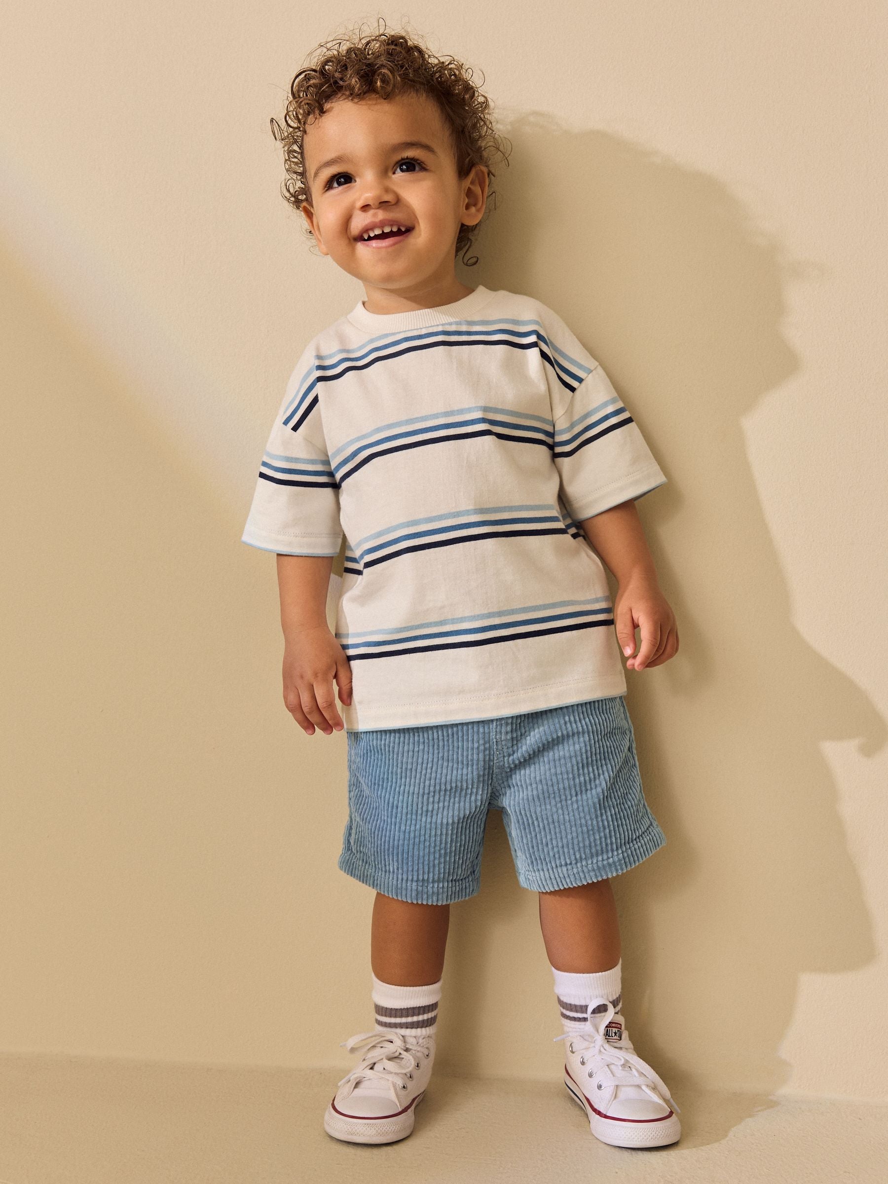 Dsiney Kidz - Mid Blue Corduroy Pull On Shorts (3mths-7yrs) image 4