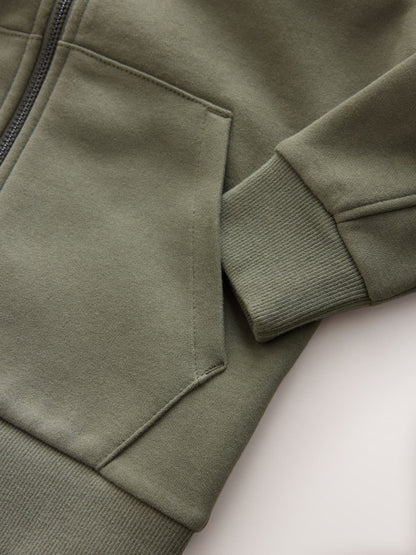 Dsiney Kidz - Khaki Zip Through Sweat Hoodie (3-16yrs) image 4
