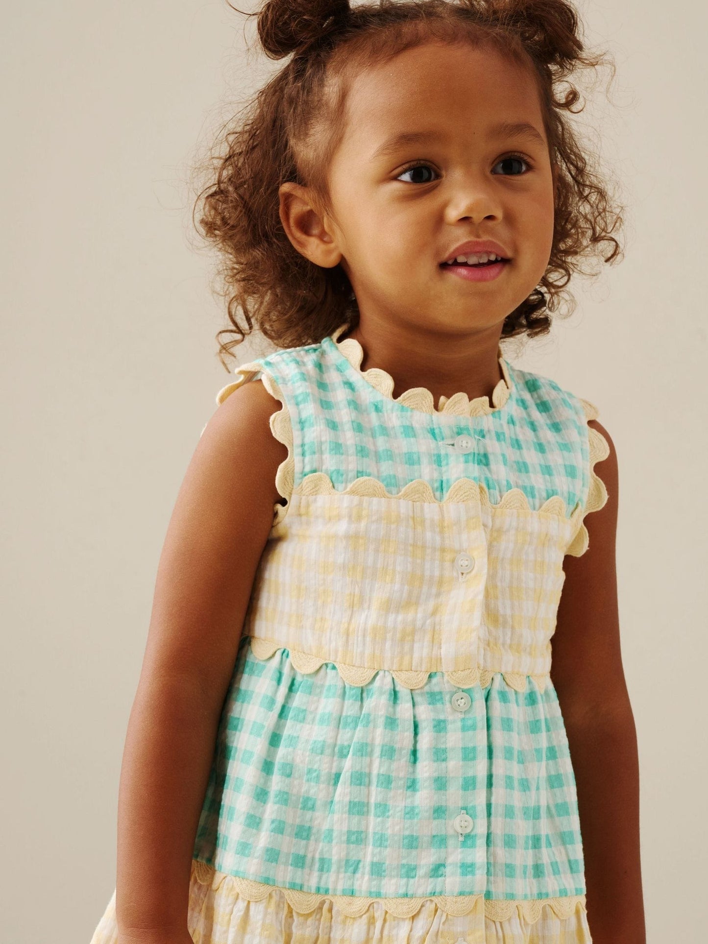 Angel & Rocket Pink Ginny Gingham Bow Waist Dress image 4