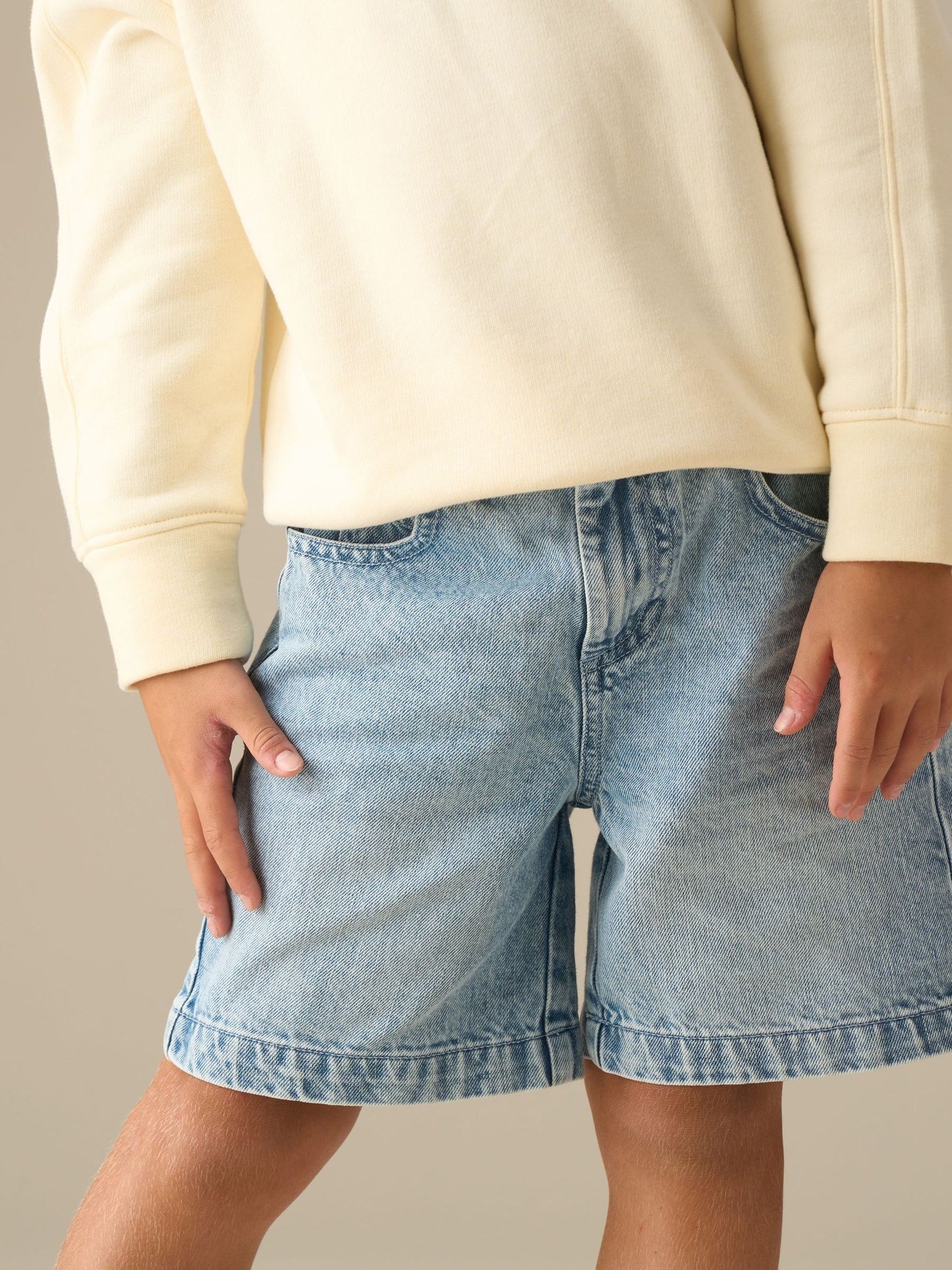 Dsiney Kidz - Angel & Rocket Blue Austin Long Line Wide Denim Shorts image 4