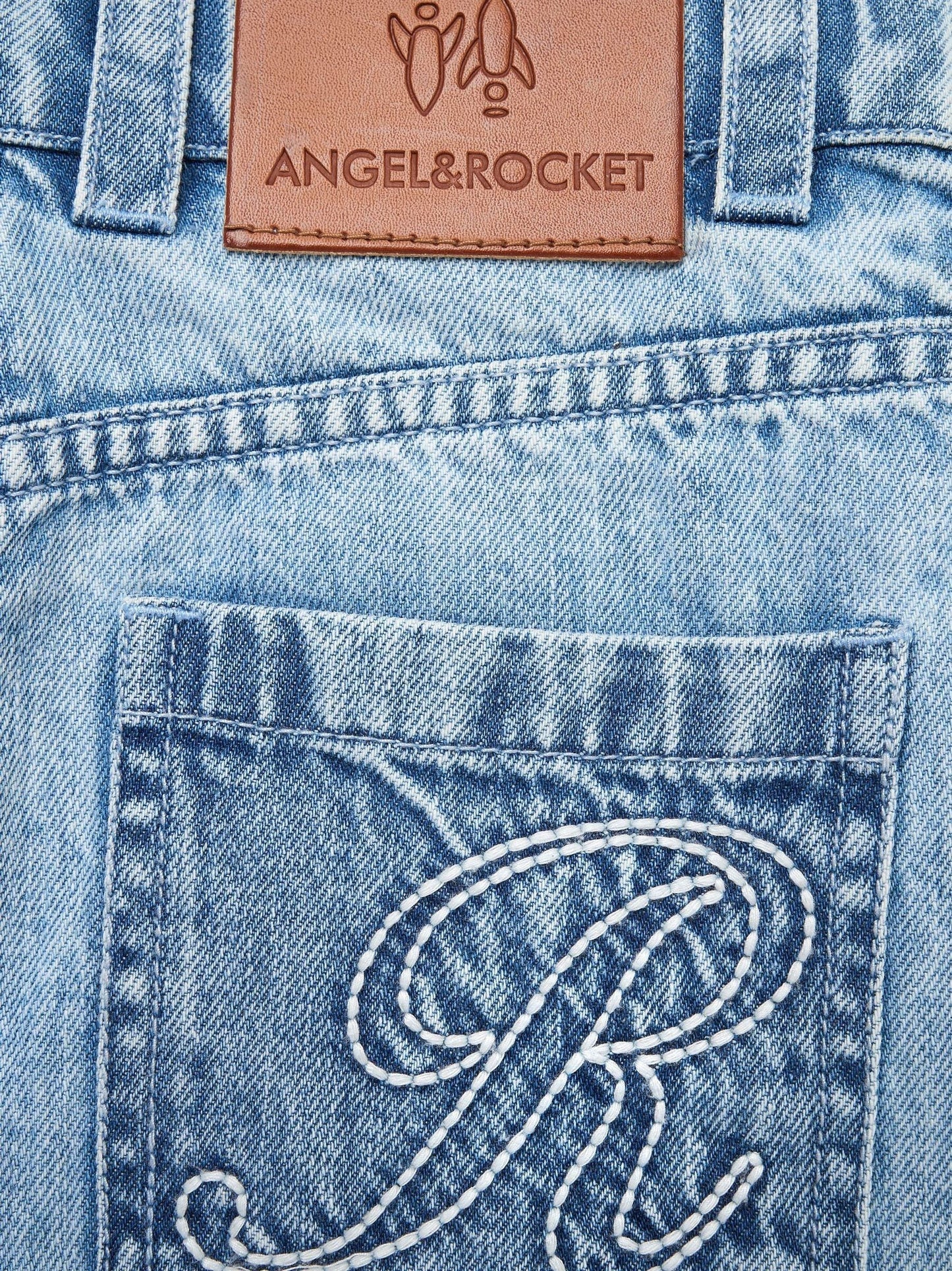 Dsiney Kidz - Angel & Rocket Blue Austin Long Line Wide Denim Shorts image 7