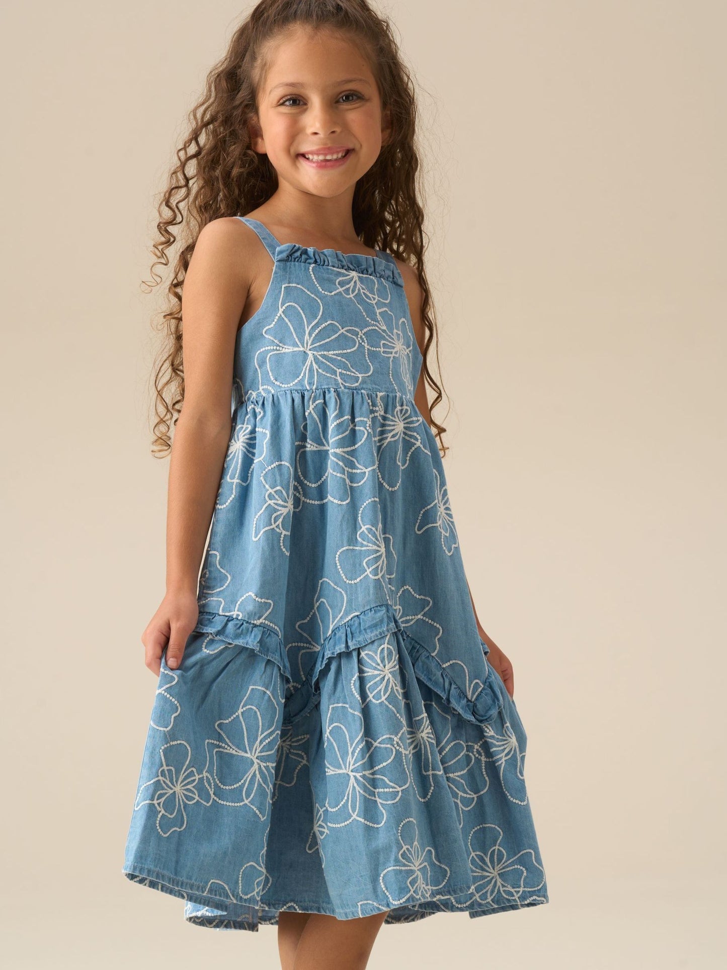 Angel & Rocket Blue Lettie Printed Floral Dress image 5