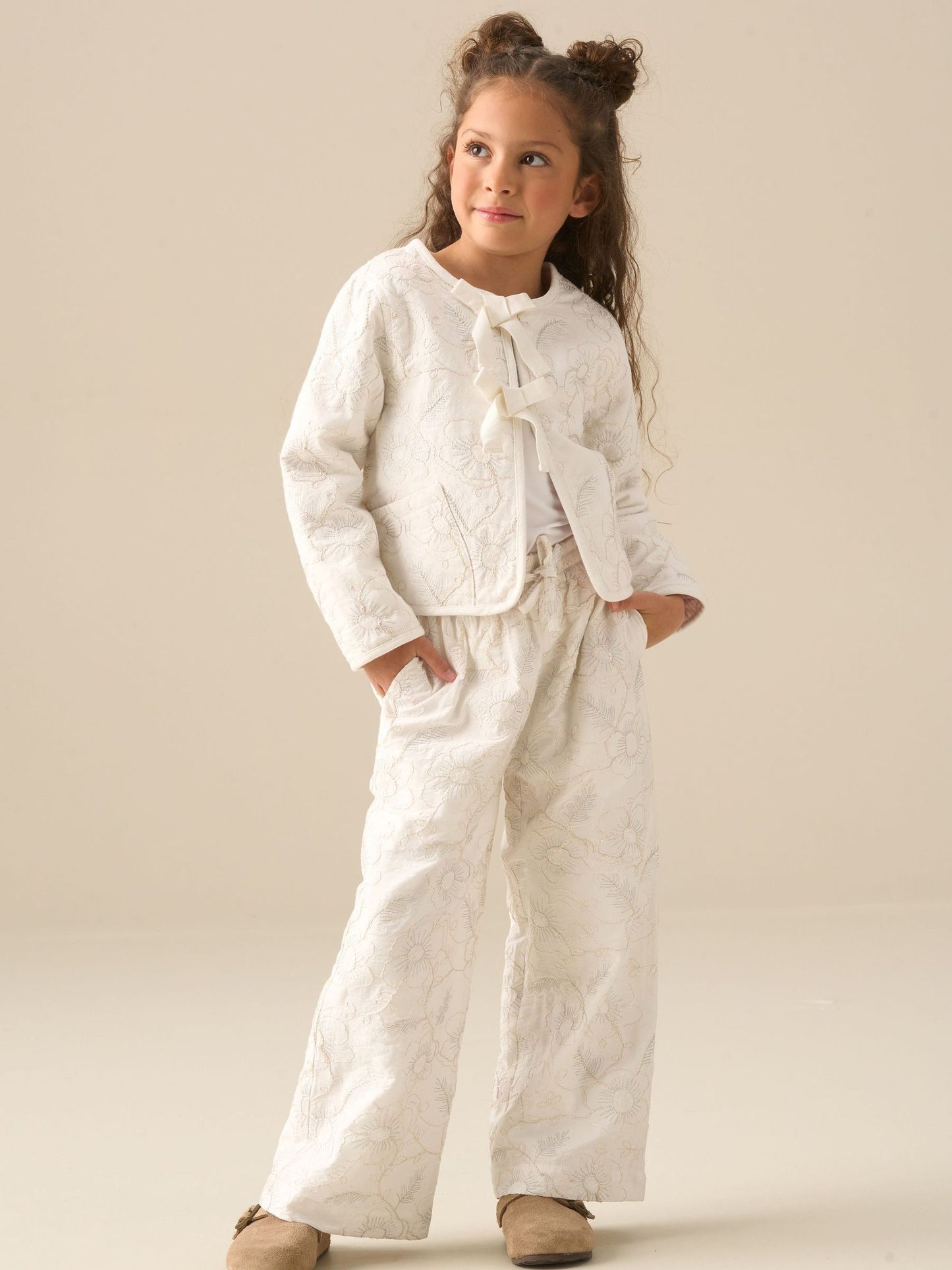 Dsiney Kidz - Angel & Rocket White Aurora Embroidered Tie Front Jacket image 2