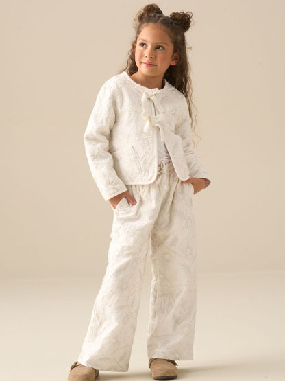 Dsiney Kidz - Angel & Rocket White Aurora Embroidered Tie Front Jacket image 2
