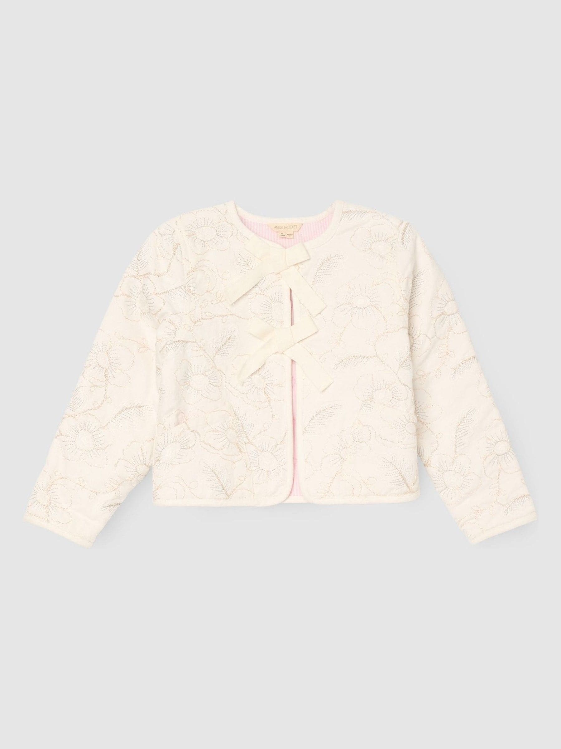 Dsiney Kidz - Angel & Rocket White Aurora Embroidered Tie Front Jacket image 4