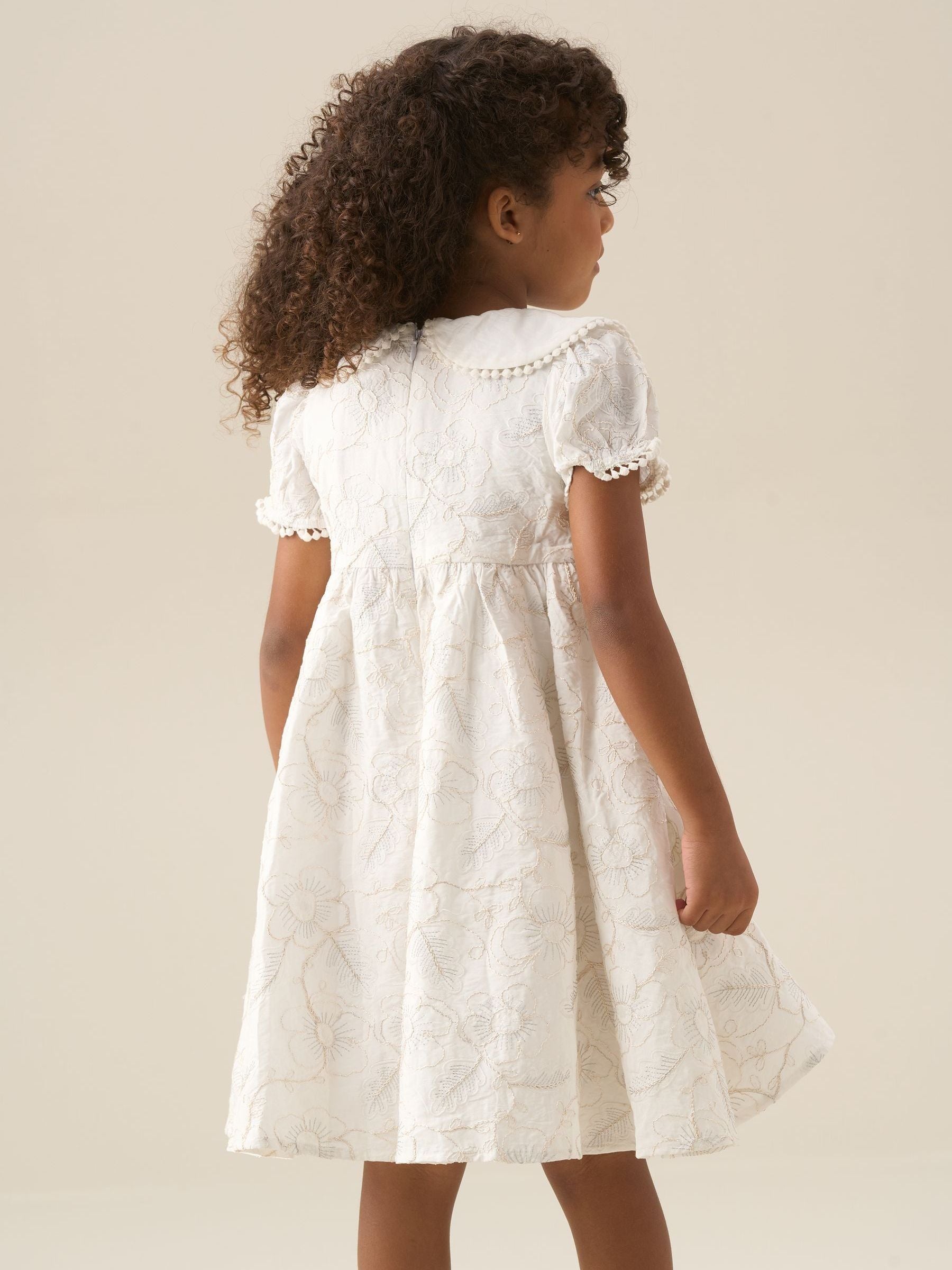 Angel & Rocket Natural Aurora Floral Embroidered Dress image 3