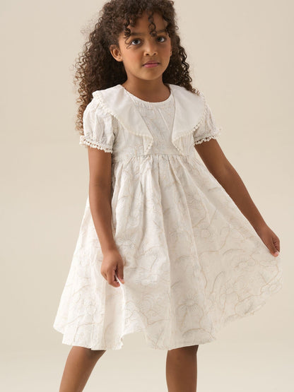 Angel & Rocket Natural Aurora Floral Embroidered Dress image 4