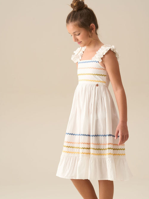 Dsiney Kidz - Angel & Rocket White Monique Ric Rac Detail Maxi Dress image 1