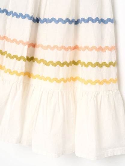 Angel & Rocket White Monique Ric Rac Detail Maxi Dress image 10