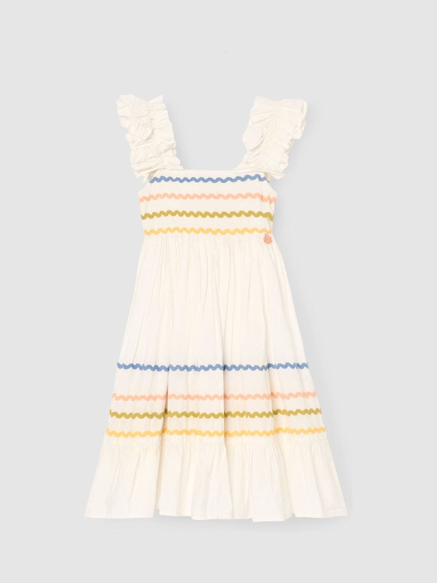 Angel & Rocket White Monique Ric Rac Detail Maxi Dress image 8