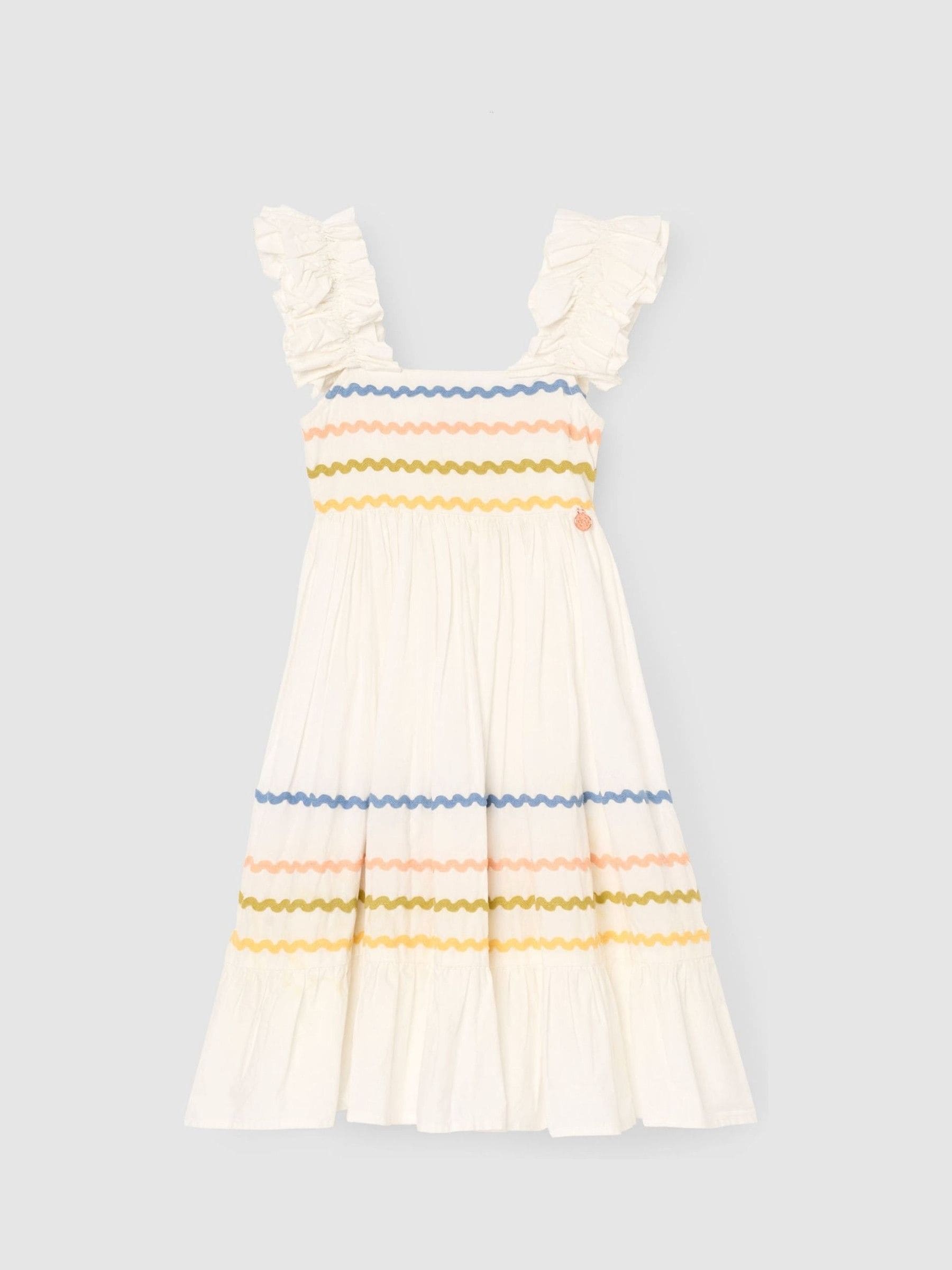Angel & Rocket White Monique Ric Rac Detail Maxi Dress image 8