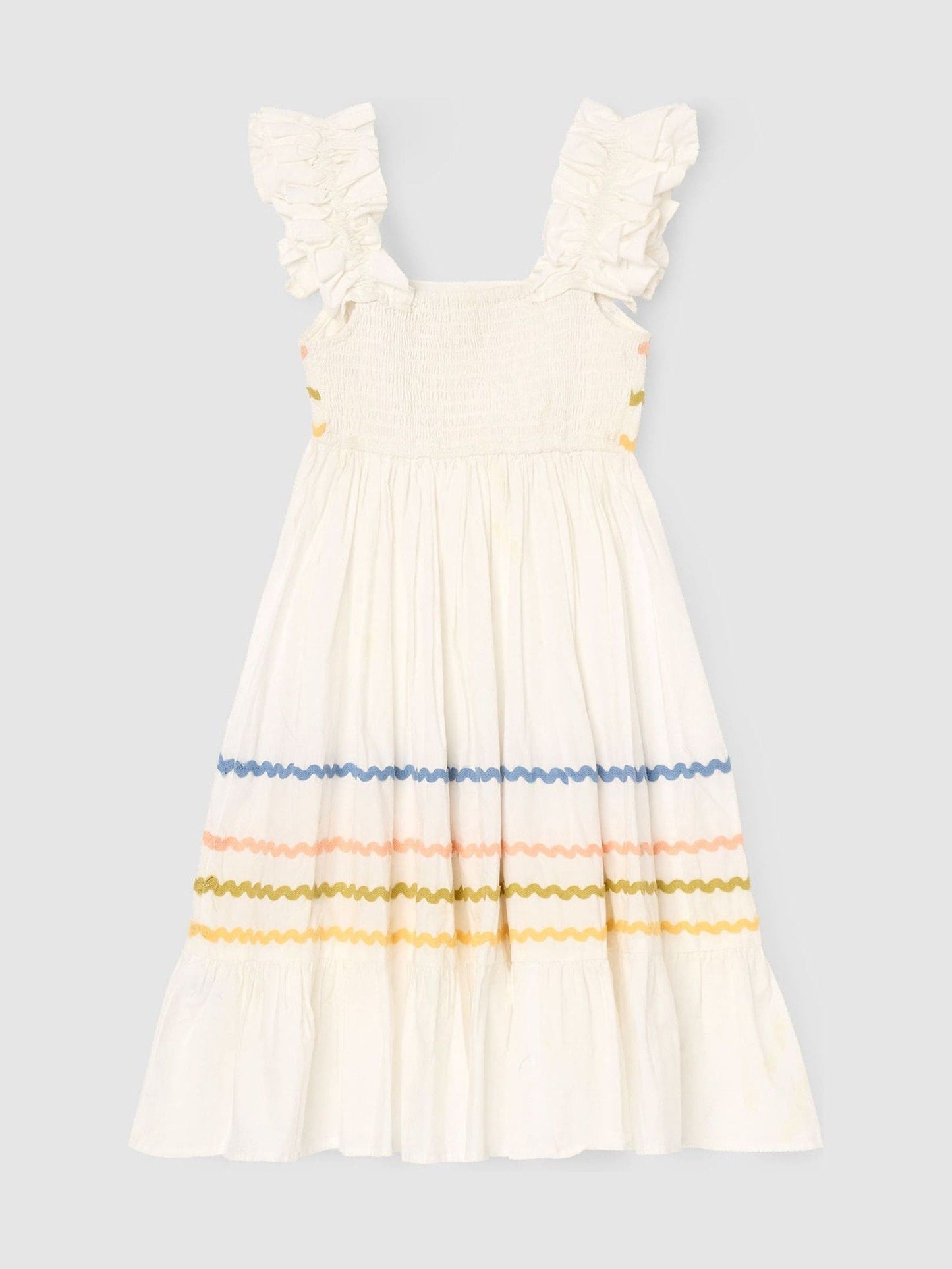 Angel & Rocket White Monique Ric Rac Detail Maxi Dress image 9