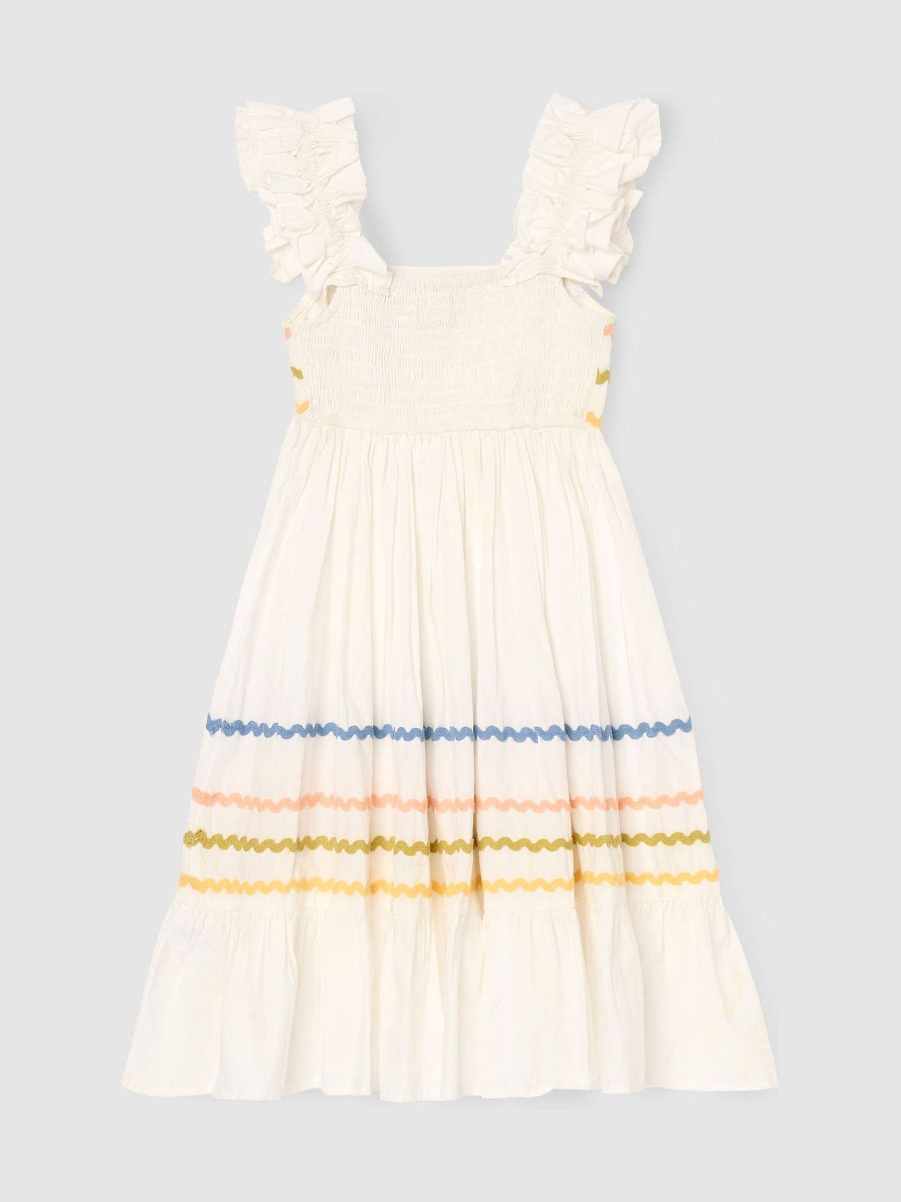 Angel & Rocket White Monique Ric Rac Detail Maxi Dress image 9