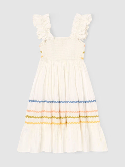 Angel & Rocket White Monique Ric Rac Detail Maxi Dress image 9