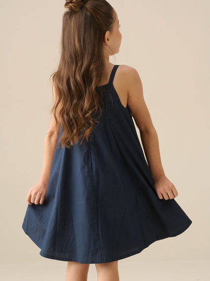 Angel & Rocket Blue Libby Navy Bow Front Dress image 3