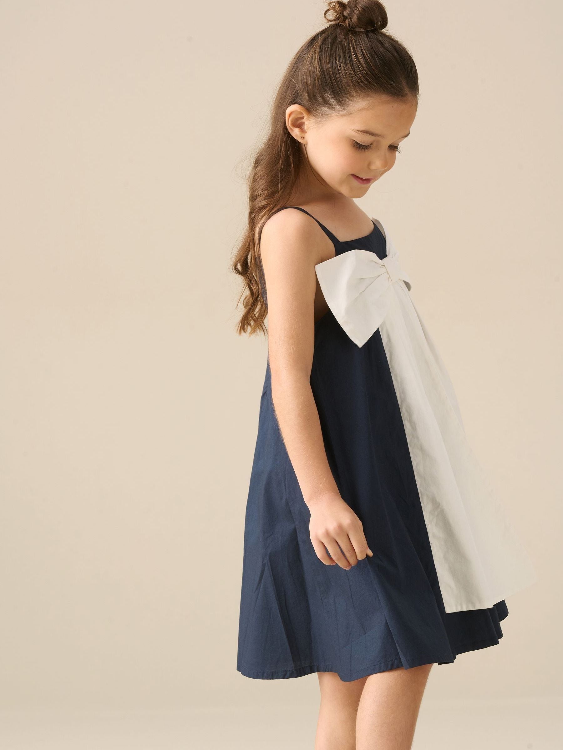 Angel & Rocket Blue Libby Navy Bow Front Dress image 5