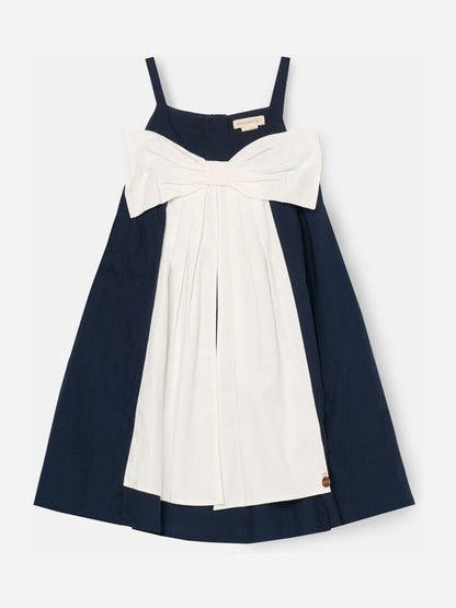 Angel & Rocket Blue Libby Navy Bow Front Dress image 6