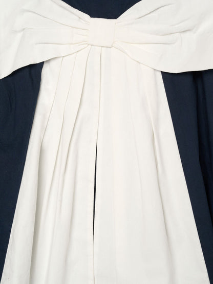 Angel & Rocket Blue Libby Navy Bow Front Dress image 8