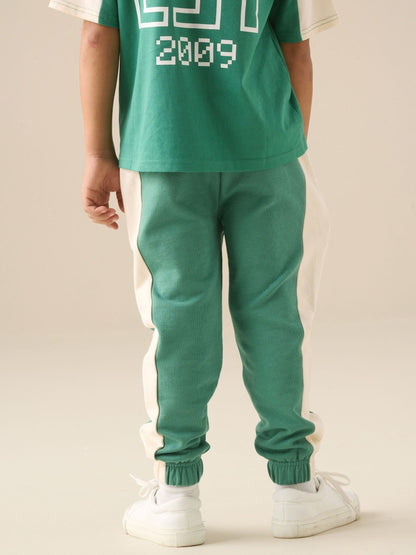 Dsiney Kidz - Angel & Rocket Green Minecraft Side Stripe Joggers image 4