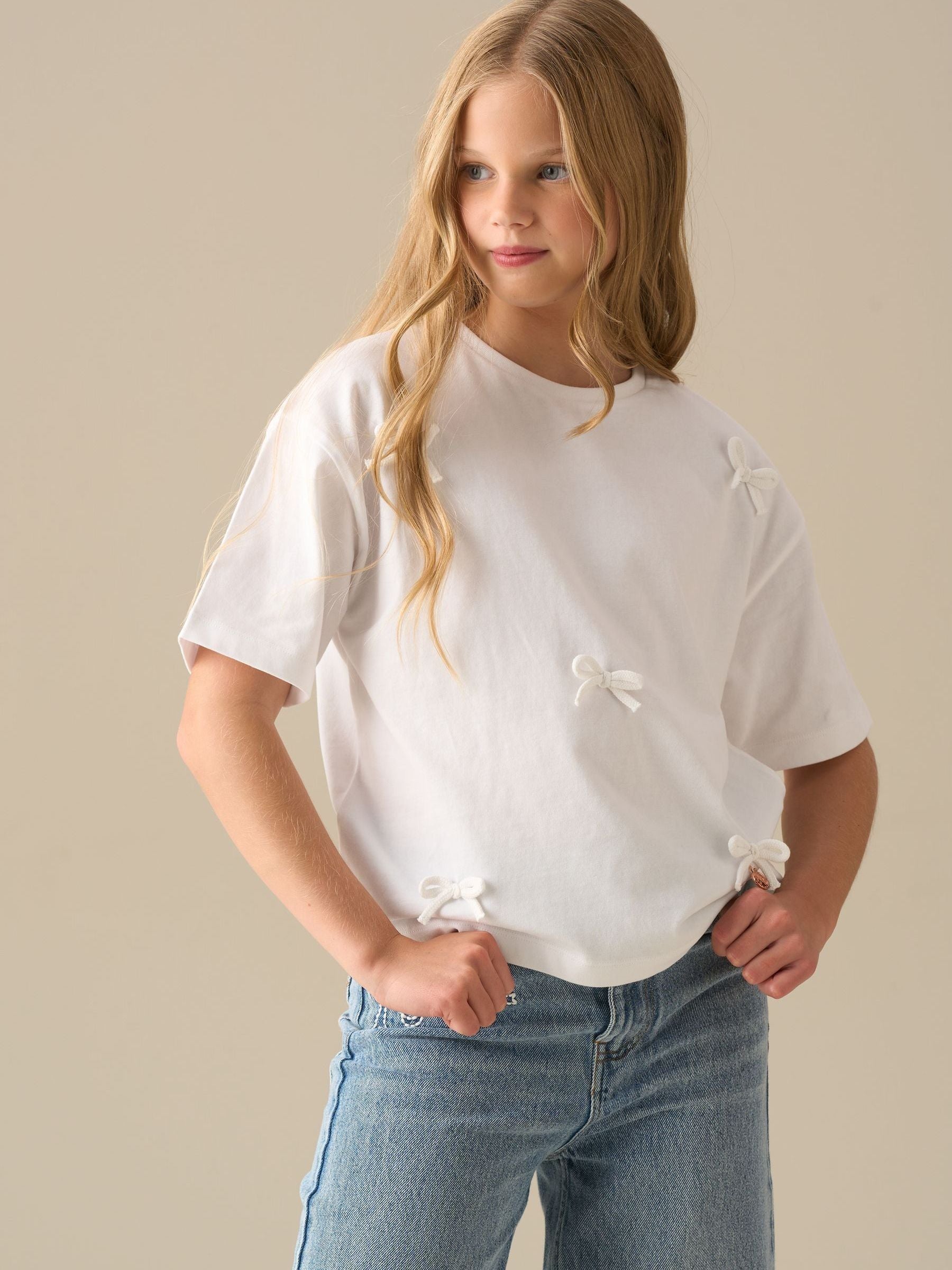 Dsiney Kidz - Angel & Rocket White Becca Bow T-Shirt image 1