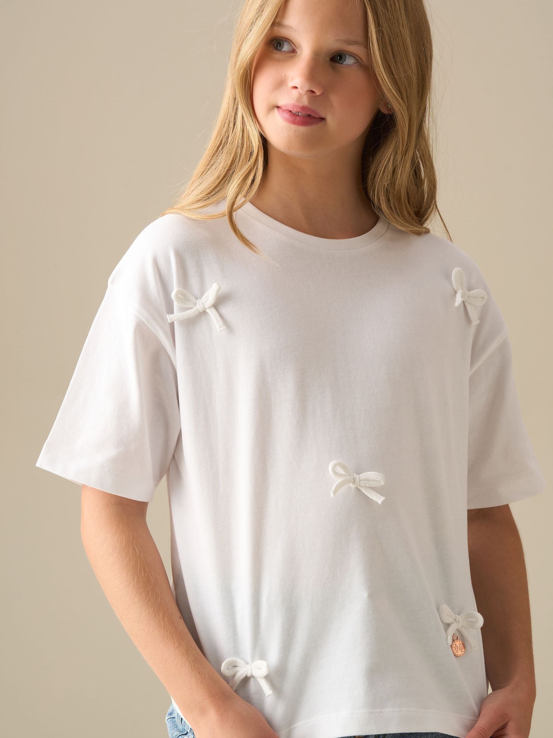 Dsiney Kidz - Angel & Rocket White Becca Bow T-Shirt image 4