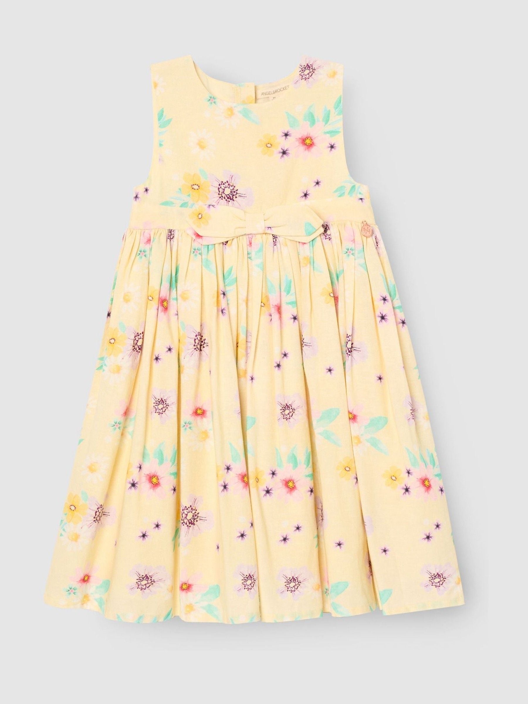Angel & Rocket Natural Edie Linen Floral Dress image 5