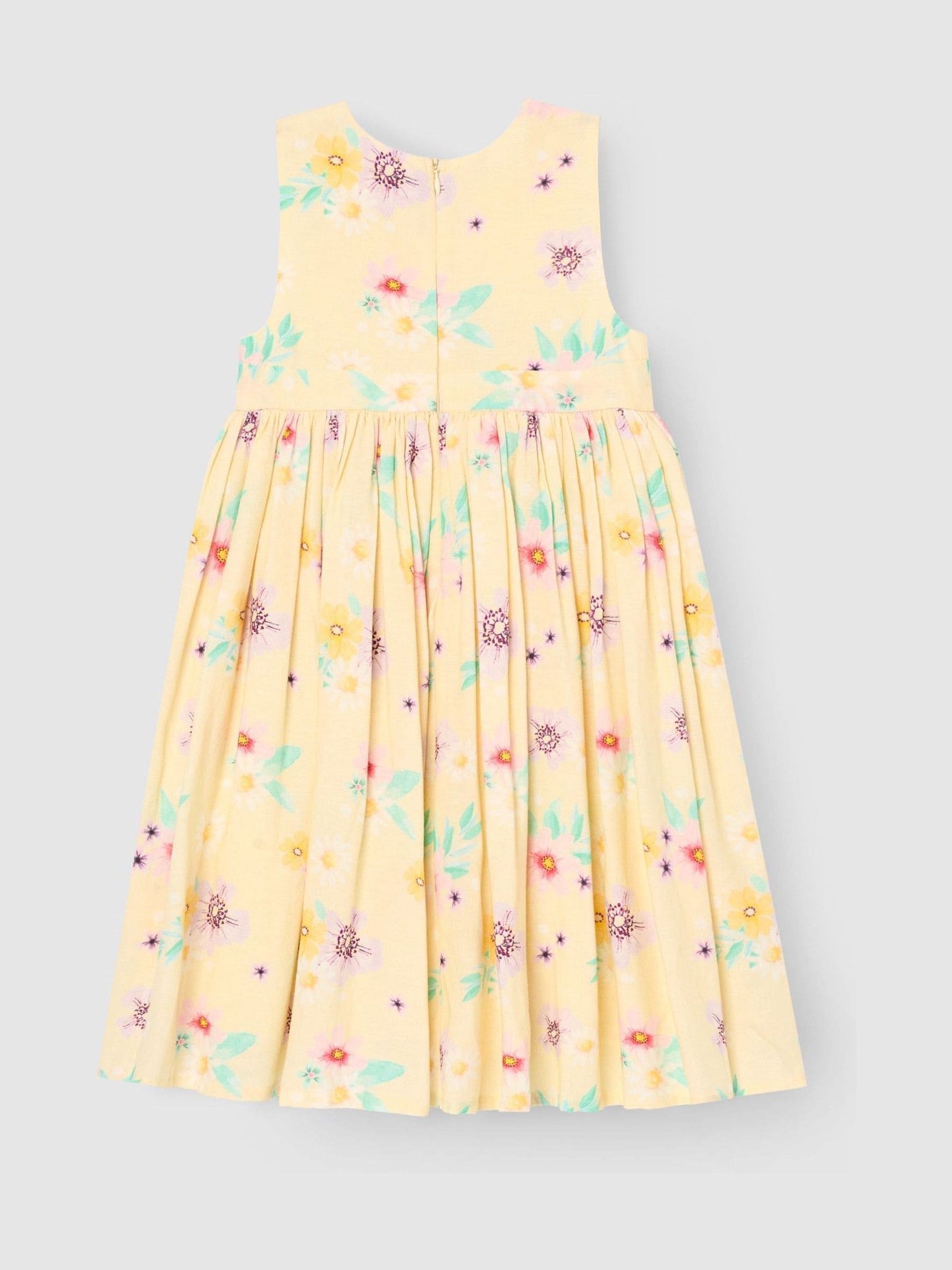 Angel & Rocket Natural Edie Linen Floral Dress image 6
