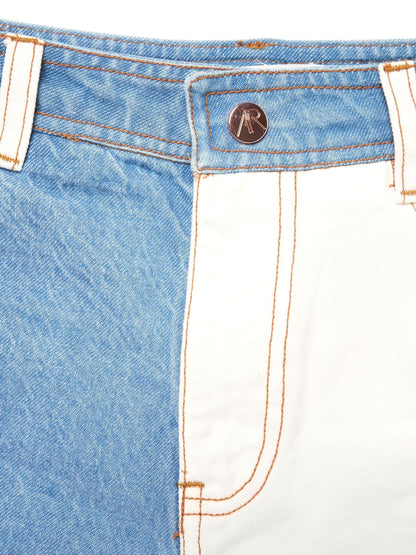 Dsiney Kidz - Angel & Rocket Blue Rafaela Contrast Wash Denim Shorts image 7