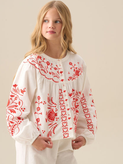 Dsiney Kidz - Angel & Rocket White Pippa Embroidered Blouse image 1