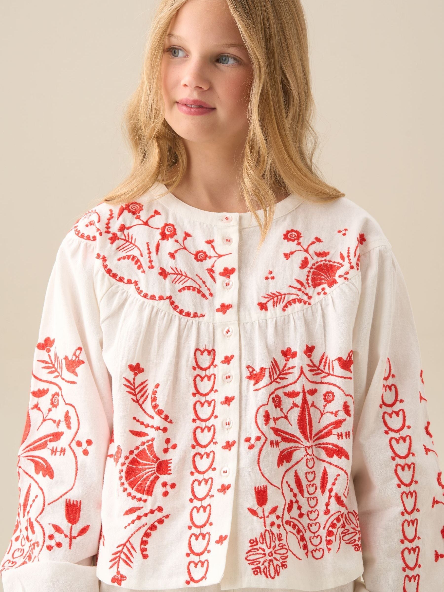 Dsiney Kidz - Angel & Rocket White Pippa Embroidered Blouse image 3