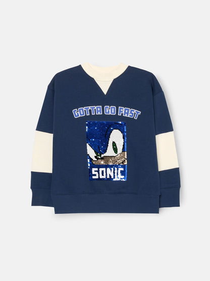 Dsiney Kidz - Angel & Rocket Blue Sonic Varsity Sequin Sweatshirt image 5