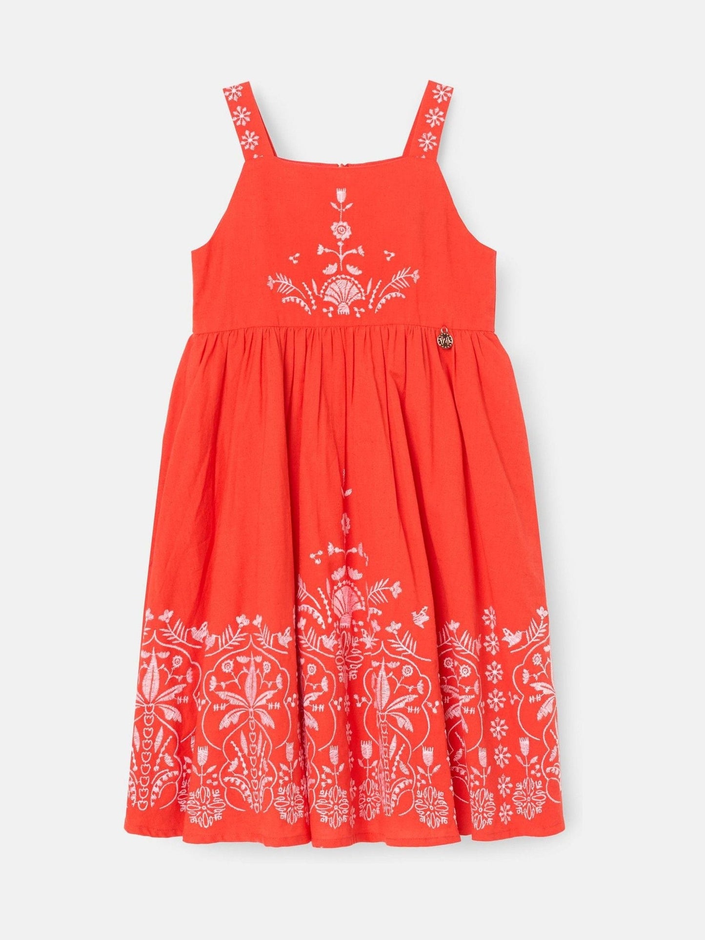 Angel & Rocket Red Pippa Red Embroidered Dress image 5